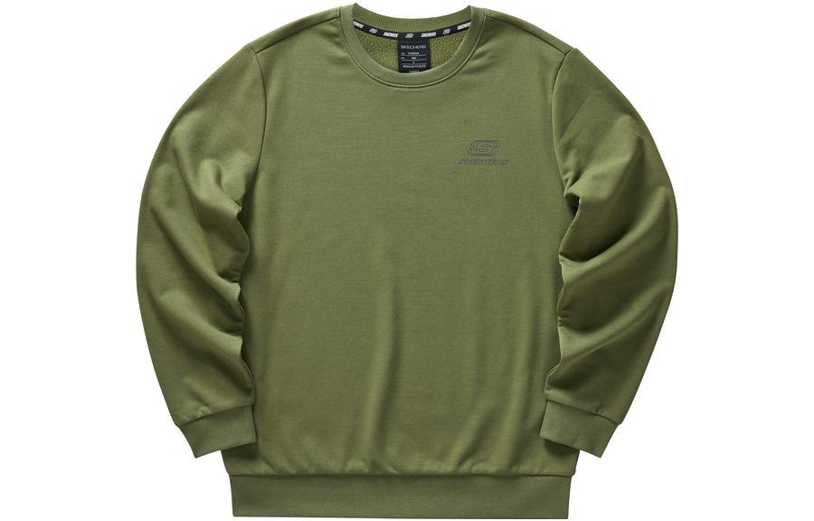 Skechers Olive Green Solid Pullover Fleece Sweatshirt Unisex L422U222-015R