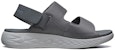 Skechers On-The-Go 600 'Hitam Kelabu' 55362-BKGY