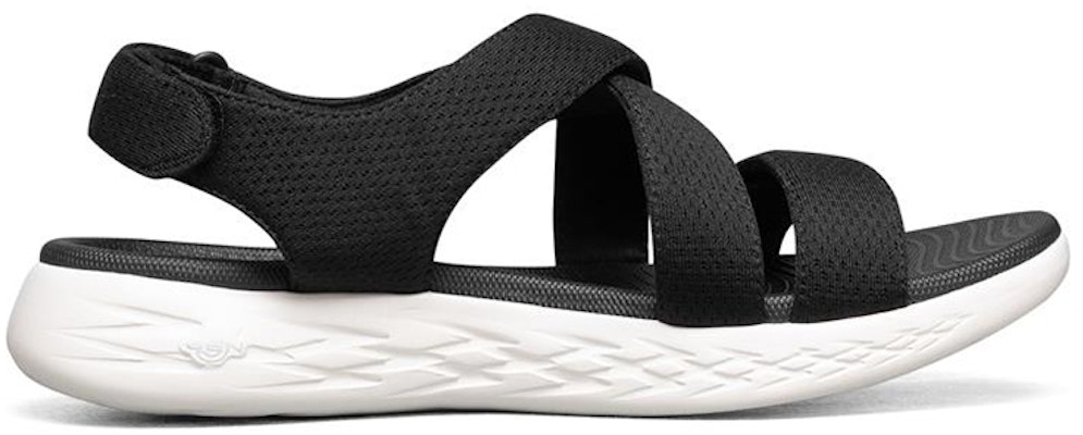 Skechers On-The-Go 600 'Black White Comfort Lightweight Sport Sandal' 140027-BKW Order Skechers On-The-Go 600 'Black White Comfort Lightweight Sport Sandal' 140027-BKW