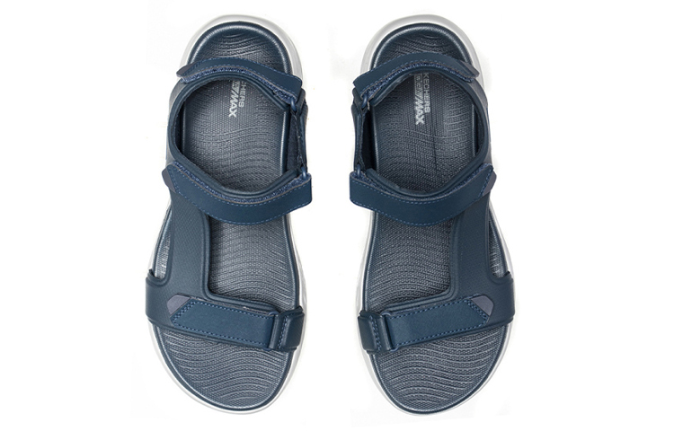 Shop Skechers On-The-Go 600 Sandal Kasual Biru Tua Navy Pria Wanita 55366-NVY
