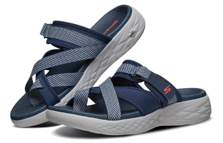 Lookbook Sandalias Skechers On-The-Go 600 Azul/Gris 55361-NVGY