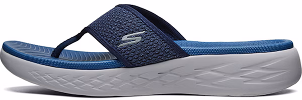 Skechers On-The-Go 600 Soft Sole Wear-Resistant Flip-Flops Blue 55375-NVBL Skechers On-The-Go 600 Soft Sole Wear-Resistant Flip-Flops Blue 55375-NVBL