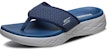 Skechers On-The-Go 600 Selipar Tahan Lasak Tapak Lembut Biru 55375-NVBL