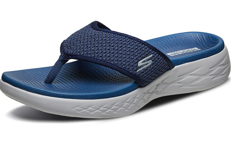 Order Skechers On-The-Go 600 軟底耐磨人字運動拖鞋 藍色