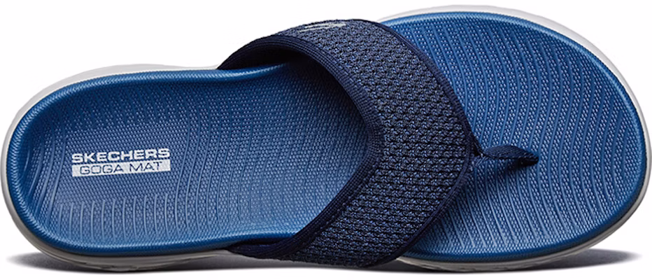 Skechers On-The-Go 600 Soft Sole Wear-Resistant Flip-Flops Blue 55375-NVBL Lookbook Skechers On-The-Go 600 Soft Sole Wear-Resistant Flip-Flops Blue 55375-NVBL