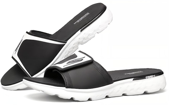 Skechers On The Go 400 Sandal Kasual 'Hitam Putih' 54262-BKW Lookbook Skechers On The Go 400 Sandal Kasual 'Hitam Putih' 54262-BKW