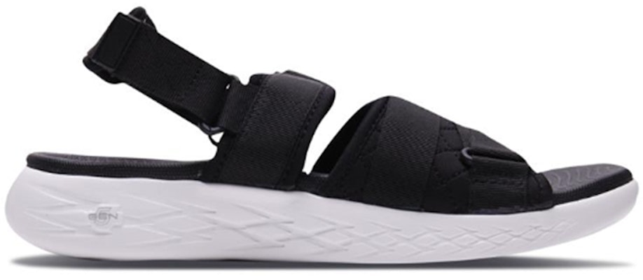 Skechers On-The-Go 600 Black Sandals 'Black White' 55367-BKW Order Skechers On-The-Go 600 Black Sandals 'Black White' 55367-BKW