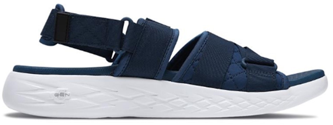 Skechers On-The-Go 600 Sandals Blue/White 55367-BLU Order Skechers On-The-Go 600 Sandals Blue/White 55367-BLU