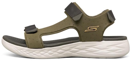 Skechers On The Go 600 Velcro Olive Green Sandals 55383-OLV Skechers On The Go 600 Velcro Olive Green Sandals 55383-OLV