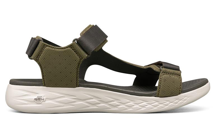 Order Skechers On The Go 600 Velcro Sandal Hijau Zaitun 55383-OLV