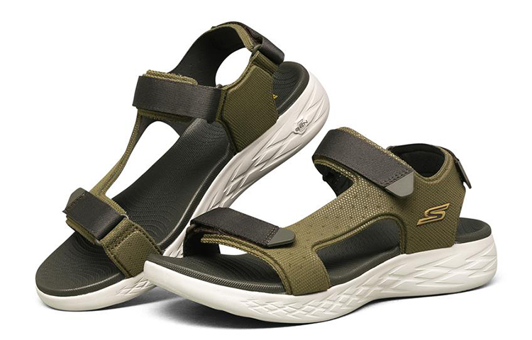 Lookbook Skechers On The Go 600 Velcro Sandal Hijau Zaitun 55383-OLV