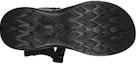 Shop Skechers On The Go 600 Velcro Sukan Hitam Tapak Rata Sandal Terbuka 55383-BBK