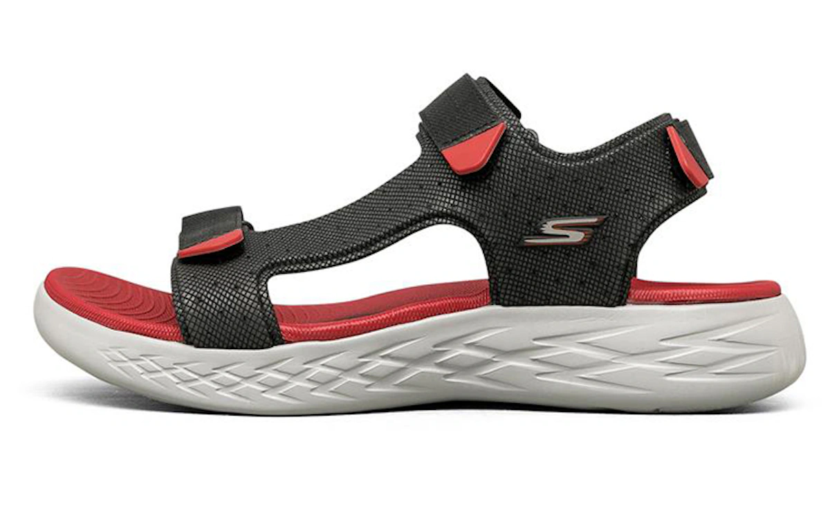 Skechers On The Go 600 Velcro Sandals Black/Red