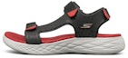 Buy Skechers On The Go 600 Sandal Velcro Hitam/Merah 55383-BKRD