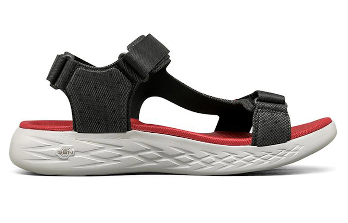 Skechers On The Go 600 Velcro Sandals Black/Red