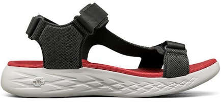 Skechers On The Go 600 魔術貼 T型綁帶露趾運動涼鞋 黑紅色 Order Skechers On The Go 600 魔術貼 T型綁帶露趾運動涼鞋 黑紅色