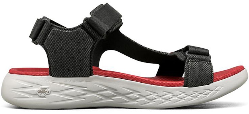 Skechers On The Go 600 Sandal Velcro Hitam/Merah 55383-BKRD Order Skechers On The Go 600 Sandal Velcro Hitam/Merah 55383-BKRD