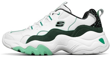 Skechers One Punch x D'lites 3.0 Low-Running Shoes /Green 'White' 666165-WTQ Skechers One Punch x D'lites 3.0 Low-Running Shoes /Green 'White' 666165-WTQ