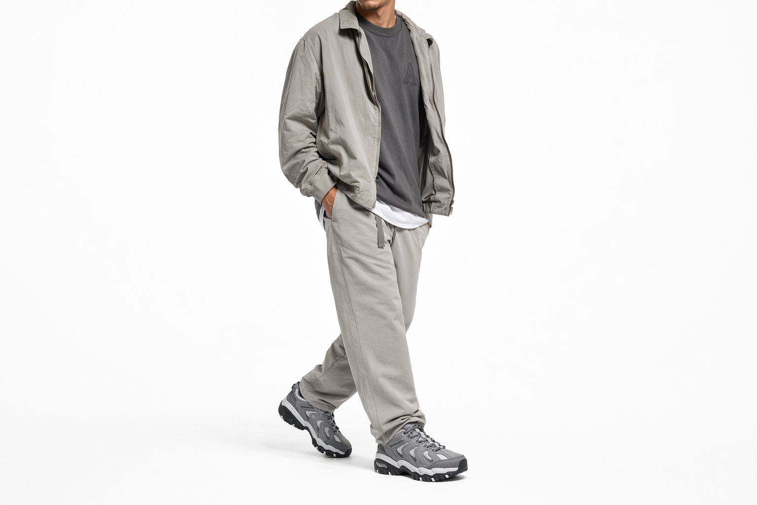 Order Skechers 醒山 舒適百搭氣質 減震耐磨 低幫 戶外功能鞋 男款 灰色