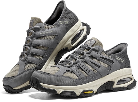 Skechers 舒適百搭 防滑耐磨 低幫 戶外功能鞋 男款 灰色 Shop Skechers 舒適百搭 防滑耐磨 低幫 戶外功能鞋 男款 灰色