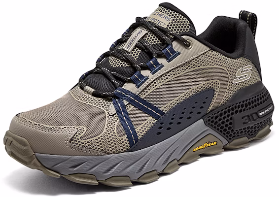 Skechers 舒適 減震防滑 低幫 戶外功能鞋 男款 灰褐色 Lookbook Skechers 舒適 減震防滑 低幫 戶外功能鞋 男款 灰褐色