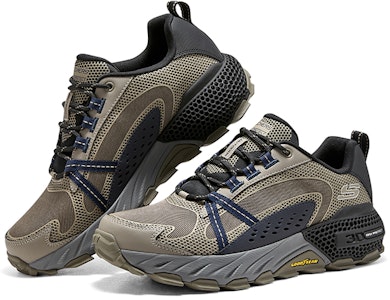 Skechers 舒適 減震防滑 低幫 戶外功能鞋 男款 灰褐色 Shop Skechers 舒適 減震防滑 低幫 戶外功能鞋 男款 灰褐色