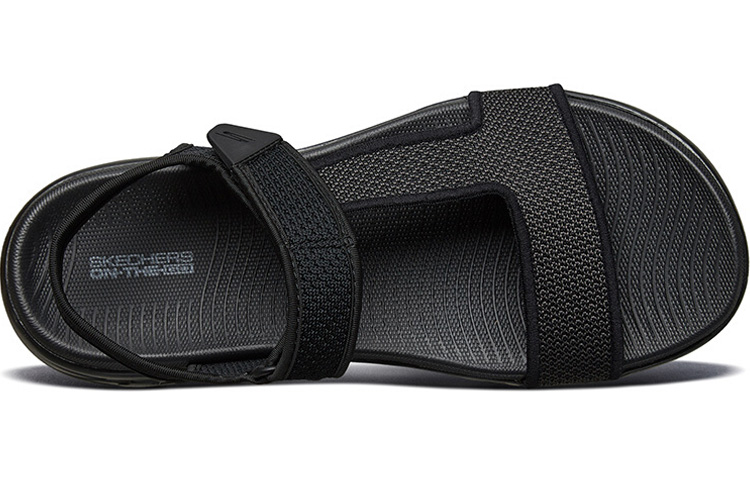 Lookbook Skechers Outdoor Sandals 'Breathable Black Grey' 55380-BKGY