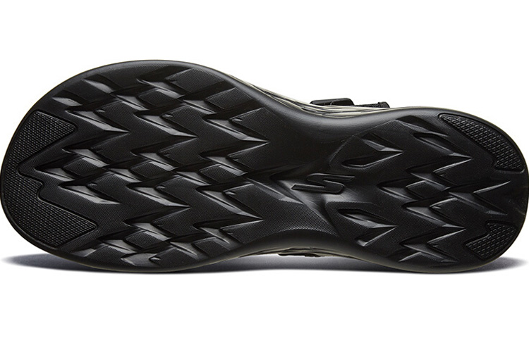 Shop Skechers Outdoor Sandals 'Breathable Black Grey' 55380-BKGY