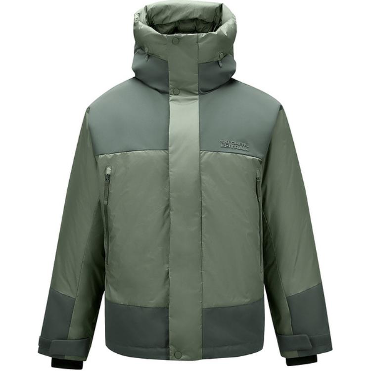 Skechers Outdoor Series  Hooded Lightweight Down Jacket - Castor Gray. L424M001-04DU