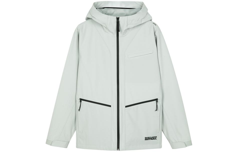 Skechers Outdoor Series Storm Grey Hooded Jacket - Stylish & Versatile L124M049-00KB
