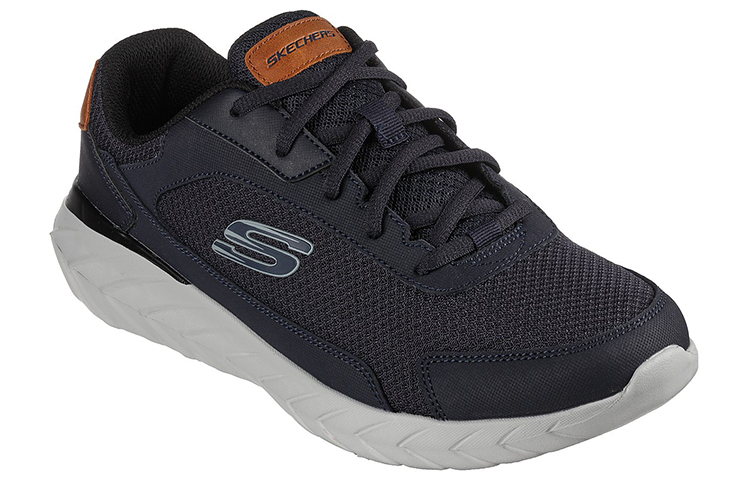 Lookbook Skechers Overhaul 2.0 'Enforcer Navy Blue' kasut lelaki biru tentera. 232289-NVY