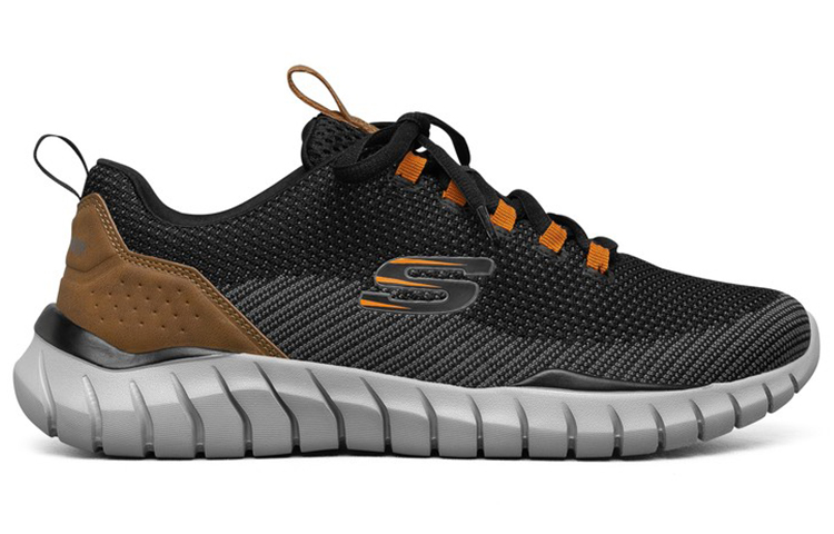 Order Skechers Overhaul 'Hitam Coklat' 52913-BLK