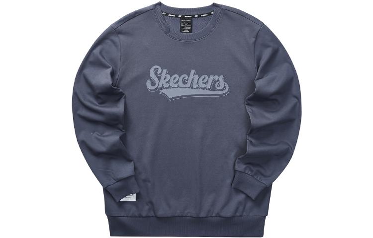 Skechers Oversized Logo Print Casual Sweatshirt Unisex Odyssey Gray L323U075-026R