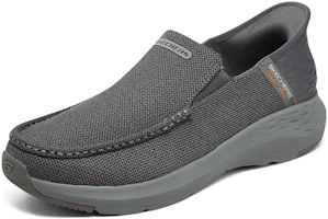 Lookbook Skechers 輕便鞋 舒適百搭 耐磨透氣 低筒 生活休閒鞋 男款 灰色