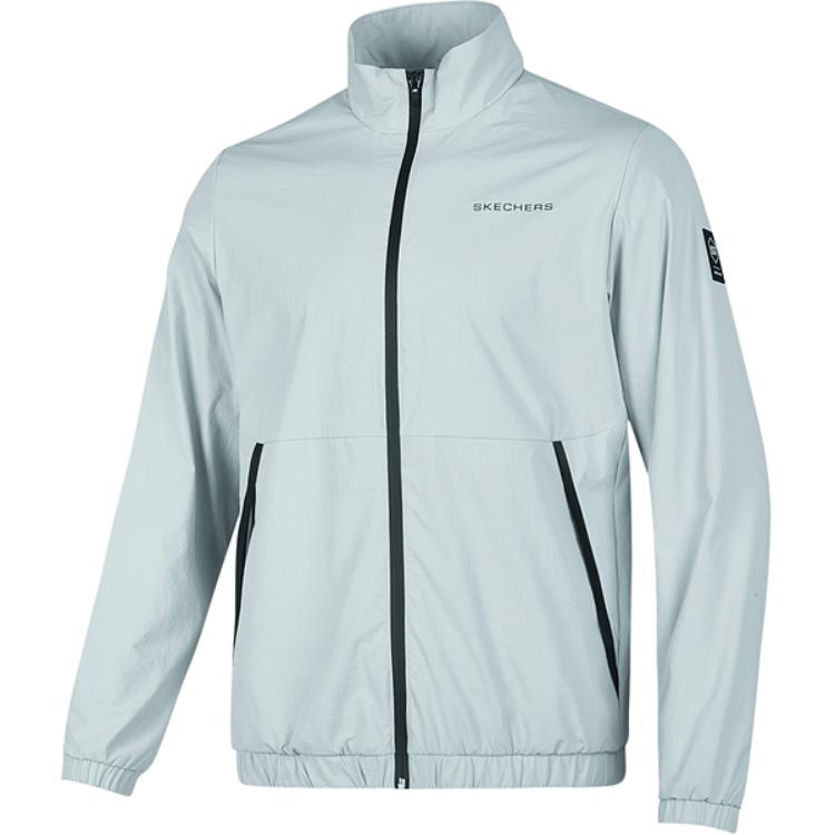 Skechers Pearl Blue Logo Print Zip-Up Jacket - Active Life Series P424M118-01MZ
