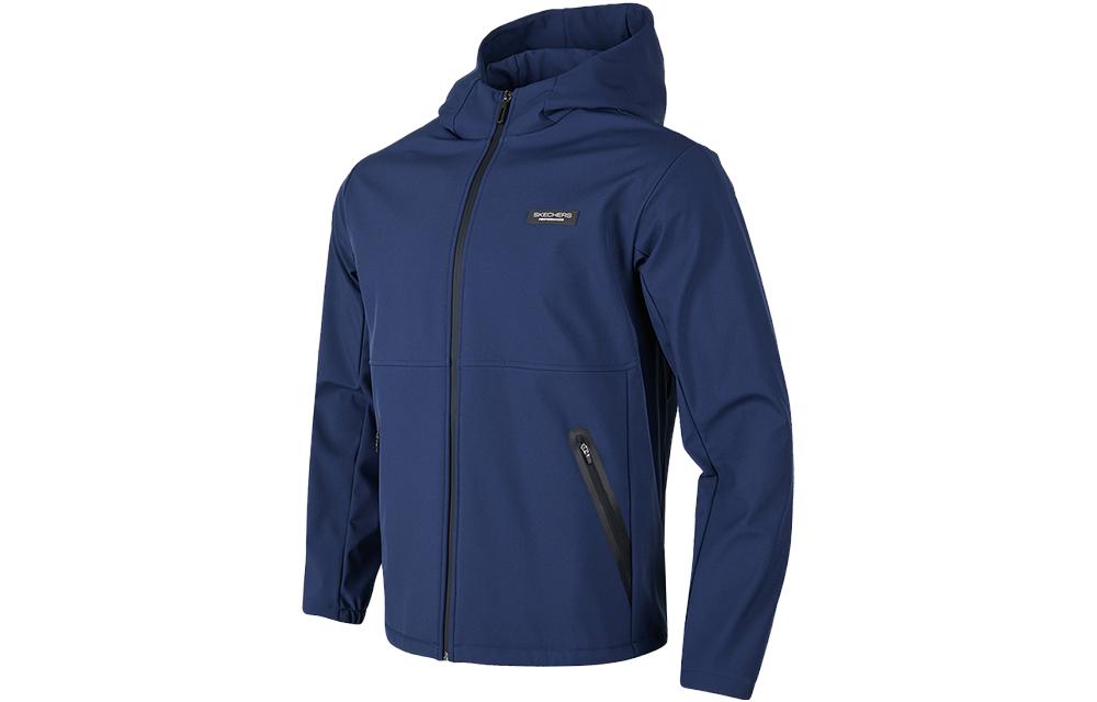 Skechers Performance Woven Logo Zip Hoodie Jacket - Deep Blue P423M024-02MZ