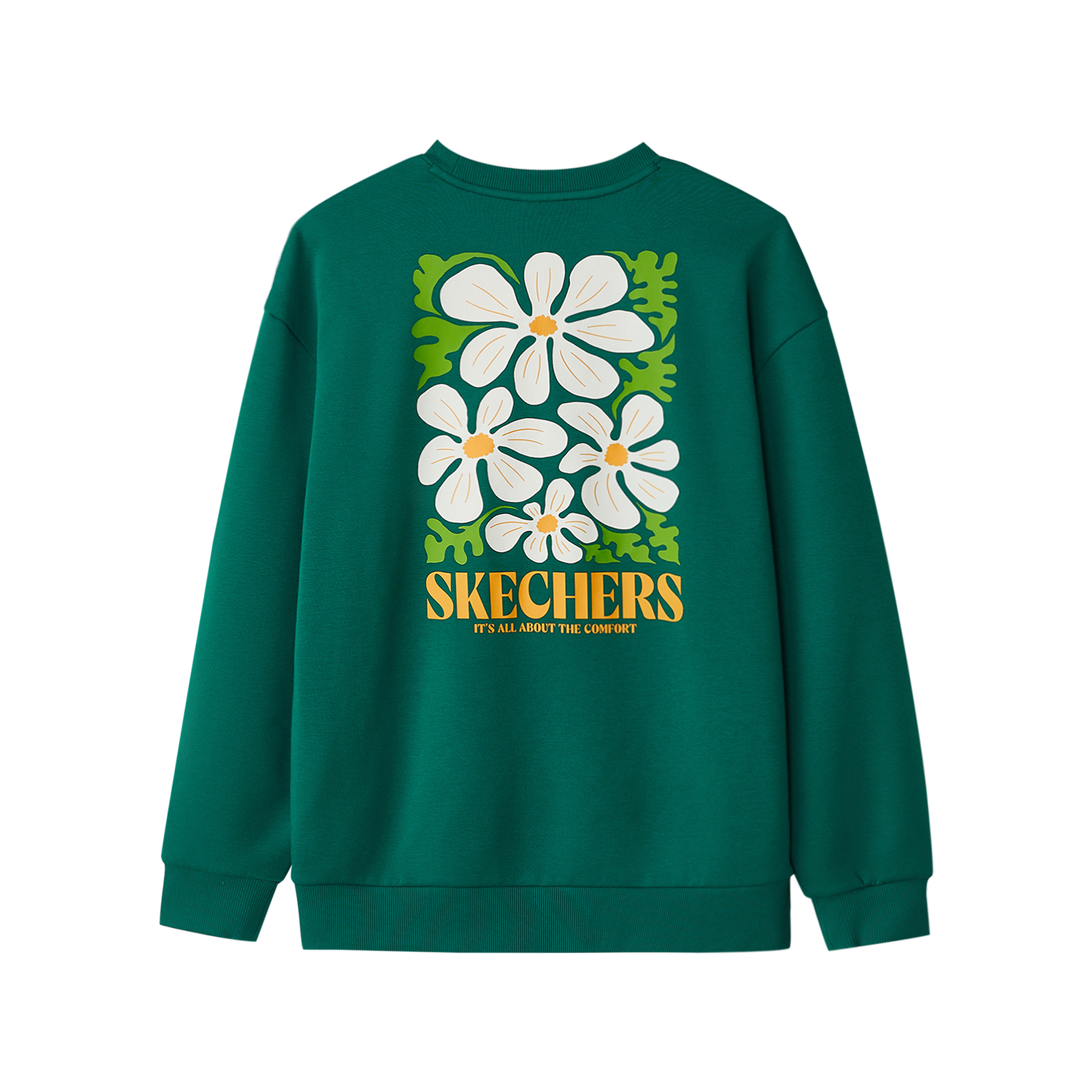 Skechers Plush Warm Commuter Casual Crewneck Sweatshirt Unisex - Evergreen L424U315-001Z