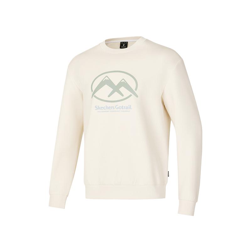 Skechers Polar Wolf Brown Unisex Graphic Crewneck Sweatshirt Casual Comfort P125U003-02YL