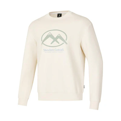 Skechers Polar Wolf Brown Unisex Graphic Crewneck Sweatshirt Casual Comfort P125U003-02YL