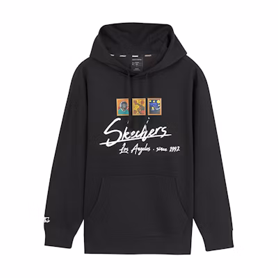 Skechers Printed Knit Pullover Sweatshirt Unisex - Deep Black L420U055