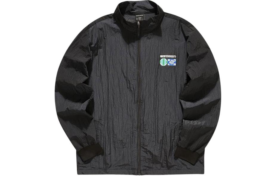 Skechers Printed Letter Zip-Up Jacket Black L121M110-002K