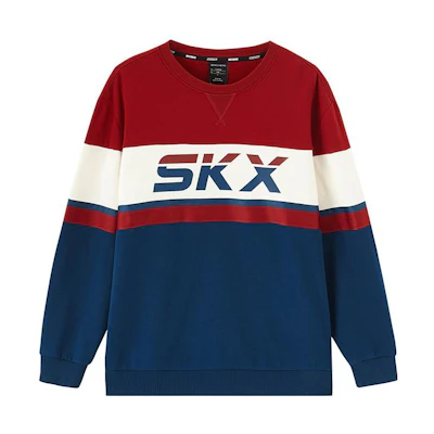 Skechers Pullover Fleece Sweatshirt with Letter Print Casual Design L420M061