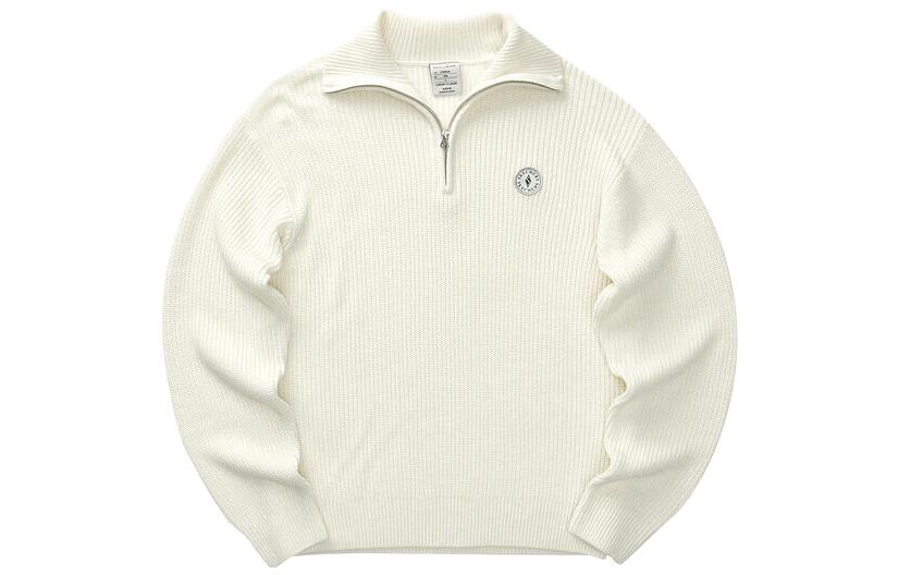 Skechers Pullover Half-Zip Polo Sweatshirt Tofu White Essentials Series L423M061-0211