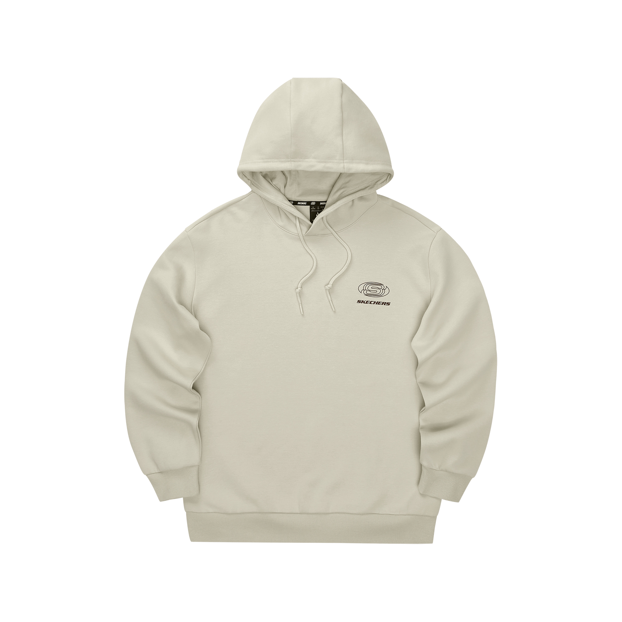 Skechers Pullover Hoodie Unisex Beige Comfortable Long Sleeve L324U099-0046