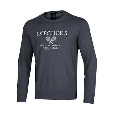 Skechers Pullover Round-Neck Sweatshirt Unisex Blue Casualwear P122U004