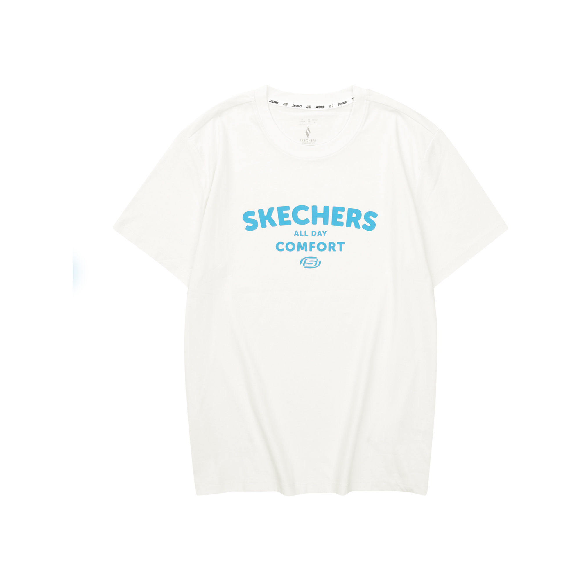 Skechers Quick-Dry Breathable Unisex Crewneck Sports T-Shirt - Marshmallow White L224U043-0074