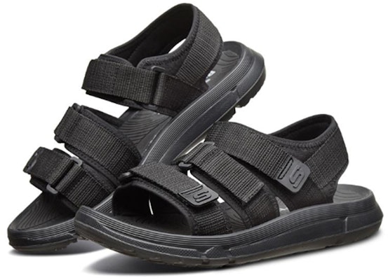 Skechers Quinten Sandal Hitam 66024-BLK Lookbook Skechers Quinten Sandal Hitam 66024-BLK