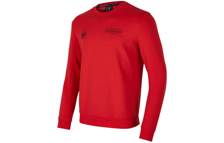 Skechers Red Pullover Crewneck Sweatshirt - Soft, Warm, and Casual P423M135-03BW