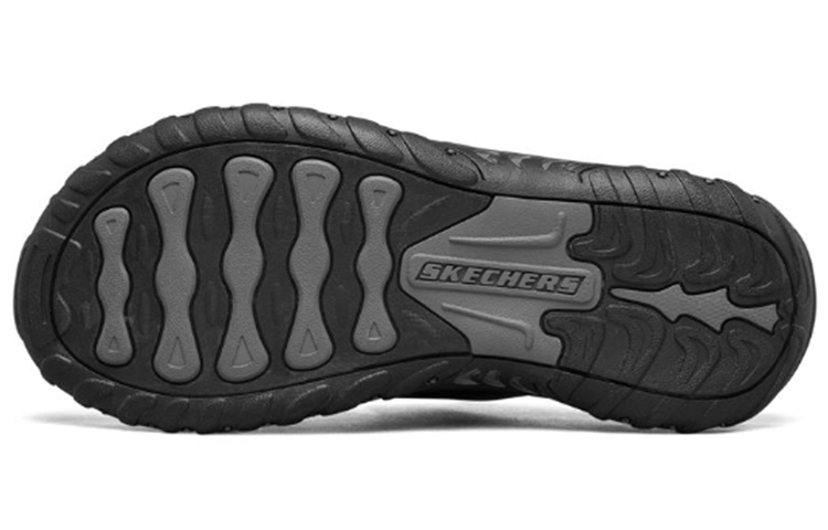 Shop Skechers Reggae Casual Black Slippers 204150-BBK