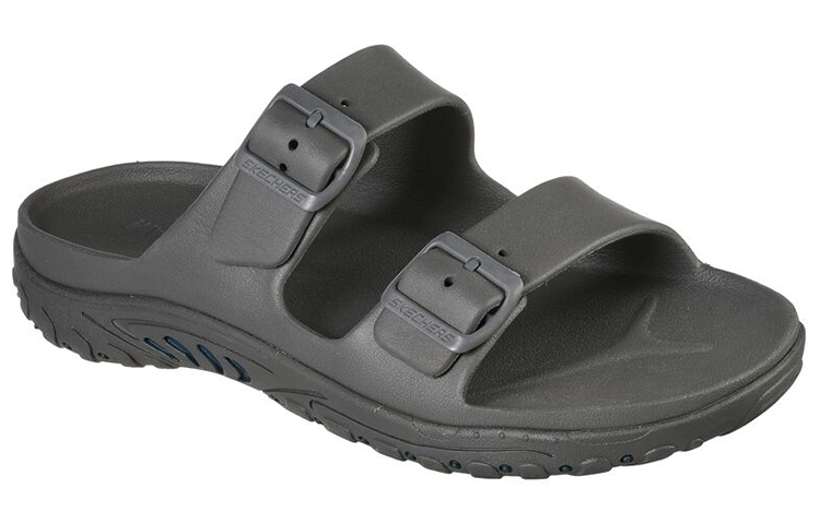 Lookbook 斯凯奇 Reggae Waller 灰色足床凉鞋 204150-GRY